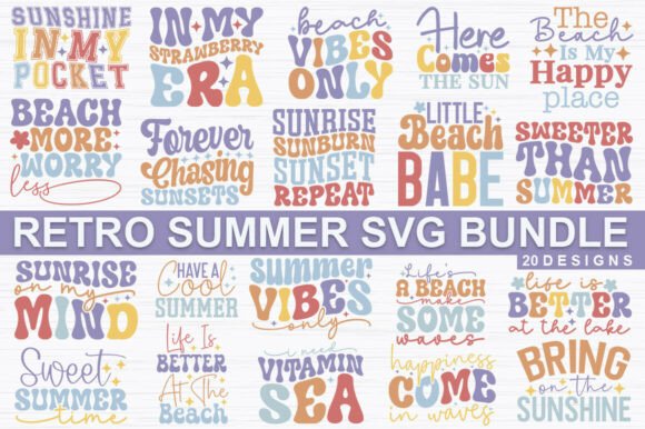 A Brand Designer's Review: The Retro Summer SVG Bundle for Graphics and T-Shirt Designs