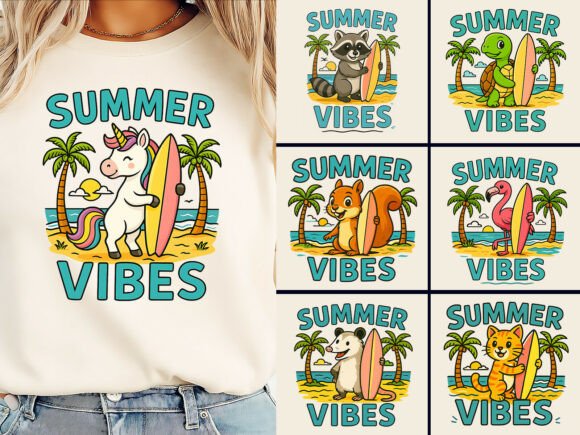 A Professional Review of the Summer Vibes Surfing T-Shirt Design Bundle