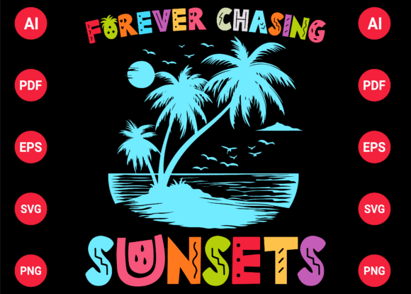 A Sunset-Inspired T-Shirt Design for Digital Creators