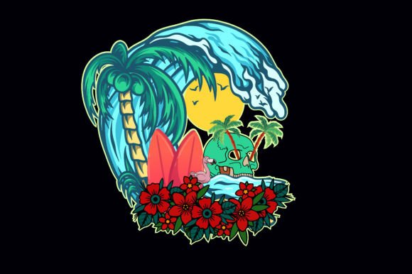 Crafting Summer Vibes with Skeleton Graphics for T-Shirts
