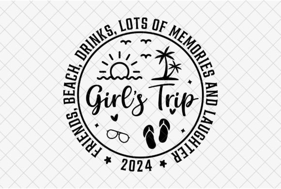 Friends Beach Vacation Graphics for Modern T-Shirt Designs
