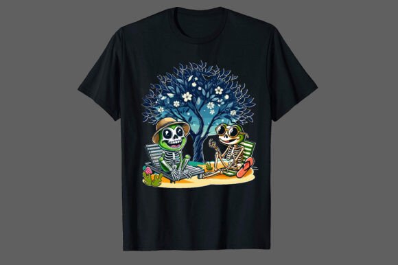 Frog Summer Graphics for T-Shirts and Illustrations