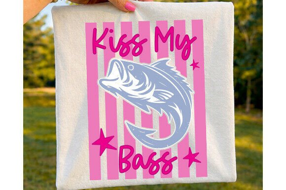 Kiss My Bass Graphics for T-Shirt Designs & Brand Identity
