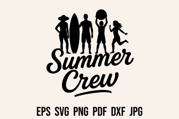 Retro Summer Crew Graphics for Sublimation Design