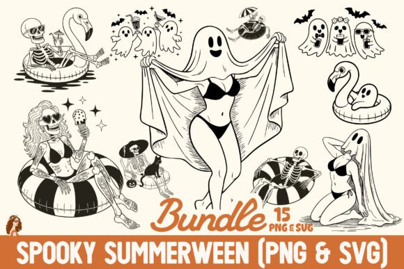 The Spooky Summerween Bundle: Graphics for T-Shirt Designs