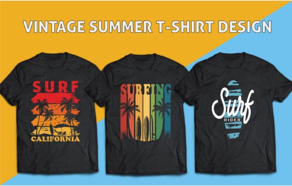 Vintage Summer Graphics for Modern T-Shirt Designs